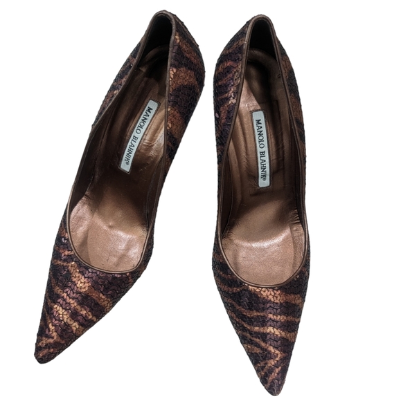 Manolo Blahnik Shoes - Manolo Blahnik Sequin Heels 39